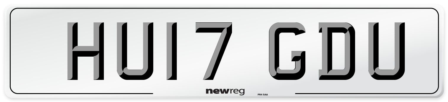 HU17 GDU Number Plate from New Reg